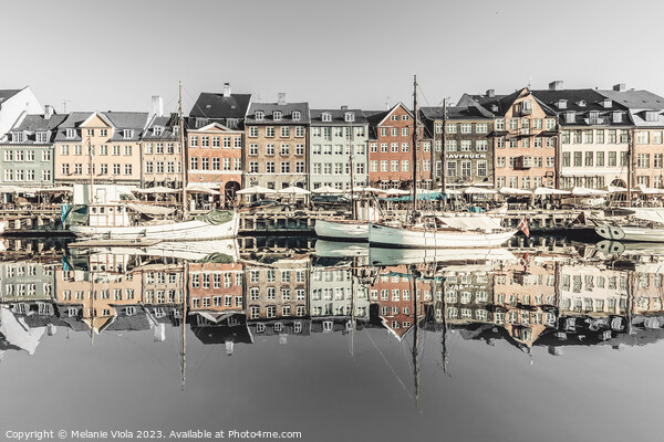 COPENHAGEN VINTAGE Nyhavn in the morning Picture Board by Melanie Viola