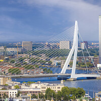 Buy canvas prints of View from the Euromast towards Erasmusbrug by Melanie Viola