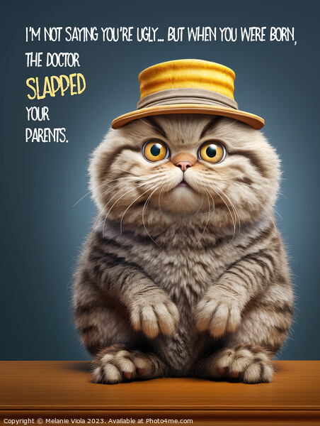 FUNNY CAT Ugliness Picture Board by Melanie Viola