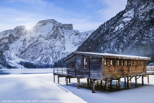 Lake Braies on an idyllic winter's day Picture Board by Melanie Viola