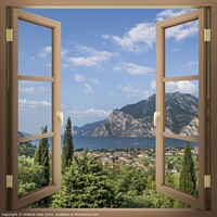 Buy canvas prints of Wonderful view over Lake Garda by Melanie Viola