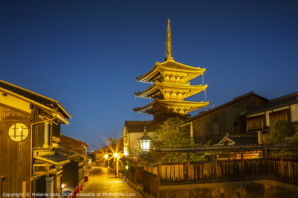 Yasaka Pagoda in historic Kyoto in the evening Picture Board by Melanie Viola