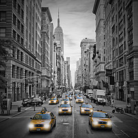 Buy canvas prints of 5th Avenue NYC Traffic by Melanie Viola