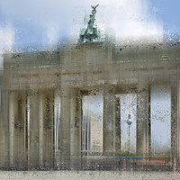 Buy canvas prints of City-Art BERLIN Brandenburg Gate by Melanie Viola