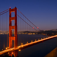 Buy canvas prints of Golden Gate Bridge at Night by Melanie Viola