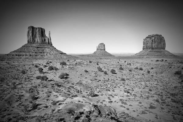 Monument Valley b/w Picture Board by Melanie Viola