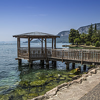 Buy canvas prints of LAKE GARDA Lakeside at Garda by Melanie Viola