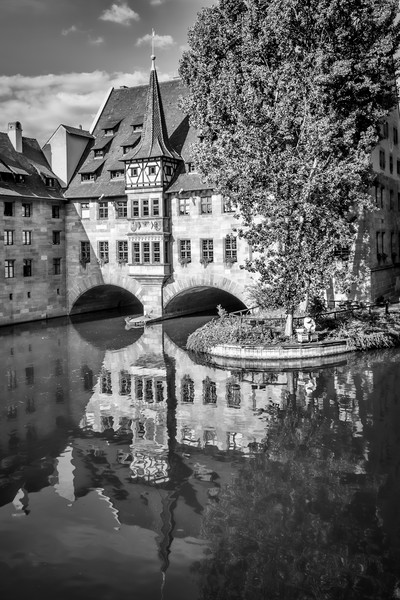 NUREMBERG Hospital of the Holy Spirit & River Picture Board by Melanie Viola