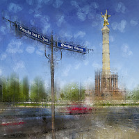 Buy canvas prints of City-Art Berlin Victory Column by Melanie Viola