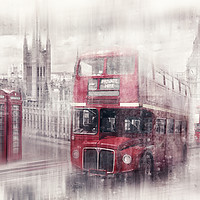 Buy canvas prints of City-Art LONDON Westminster Collage by Melanie Viola