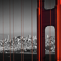 Buy canvas prints of Golden Gate Bridge in Detail by Melanie Viola