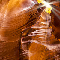 Buy canvas prints of ANTELOPE CANYON Sunrays by Melanie Viola