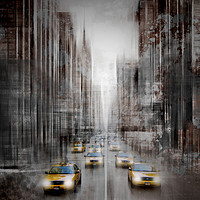 Buy canvas prints of City-Art NYC 5th Avenue Traffic by Melanie Viola