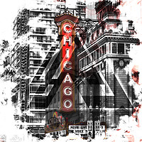 Buy canvas prints of Chicago | Geometric Mix No. 2 by Melanie Viola