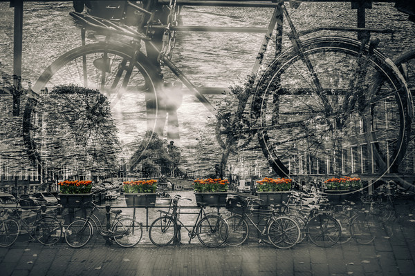 AMSTERDAM Bicycle Nostalgia Picture Board by Melanie Viola
