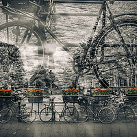 Buy canvas prints of AMSTERDAM Bicycle Nostalgia by Melanie Viola