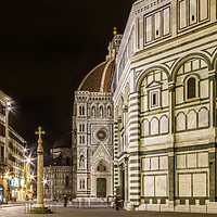 Buy canvas prints of FLORENCE Saint Mary of the Flowers & Baptistery by Melanie Viola