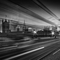 Buy canvas prints of LONDON Westminster Bridge Traffic by Melanie Viola