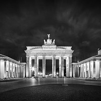 Buy canvas prints of BERLIN Brandenburg Gate | Monochrome by Melanie Viola
