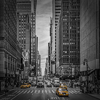 Buy canvas prints of NEW YORK CITY 7th Avenue Traffic by Melanie Viola