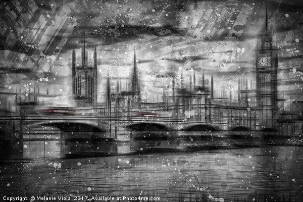City Shapes LONDON Houses of Parliament  Picture Board by Melanie Viola