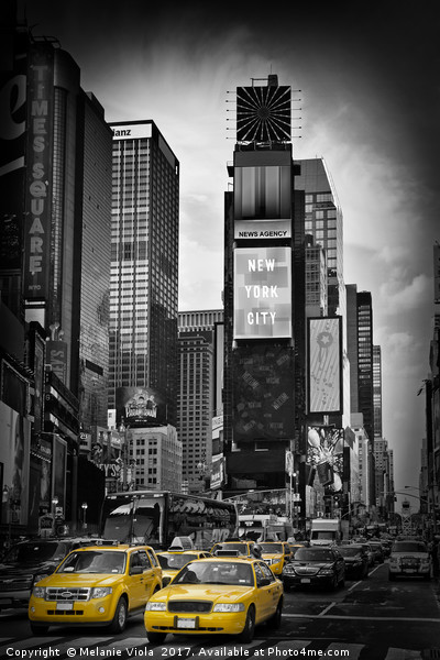 NEW YORK CITY Times Square | colorkey Picture Board by Melanie Viola
