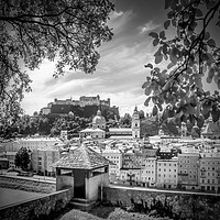 Buy canvas prints of SALZBURG Gorgeous Old Town with Citywall by Melanie Viola