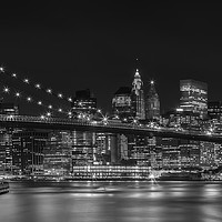 Buy canvas prints of MANHATTAN SKYLINE Nightly Impressions | Panoramic  by Melanie Viola