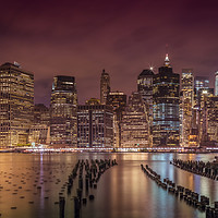 Buy canvas prints of NEW YORK CITY Nightly Impressions | Panoramic by Melanie Viola