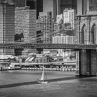Buy canvas prints of NEW YORK CITY Brooklyn Bridge & Manhattan Skyline by Melanie Viola