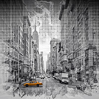 Buy canvas prints of Graphic Art NEW YORK CITY 5th Avenue by Melanie Viola