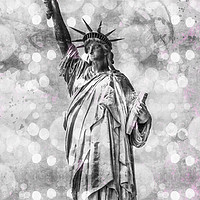 Buy canvas prints of Graphic Art NEW YORK CITY Statue of Liberty by Melanie Viola