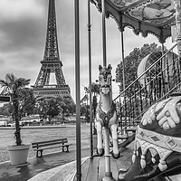 Buy canvas prints of Typical Paris | monochrome by Melanie Viola
