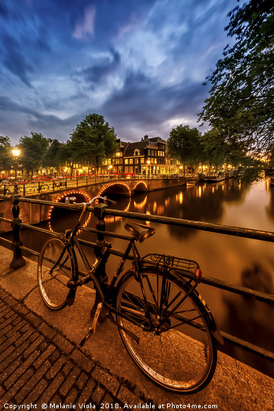 AMSTERDAM Evening impression from Brouwersgracht  Picture Board by Melanie Viola