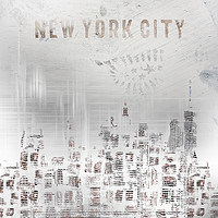 Buy canvas prints of SHABBY CHIC New York City Skylines  by Melanie Viola