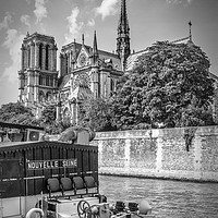 Buy canvas prints of PARIS Cathedral Notre-Dame | monochrome by Melanie Viola