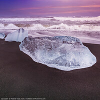 Buy canvas prints of ICELAND Blocks of ice on the coast  by Melanie Viola