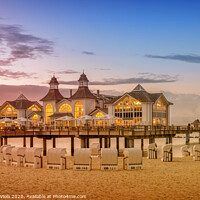 Buy canvas prints of BALTIC SEA Sellin Pier during sunset by Melanie Viola