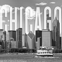 Buy canvas prints of CHICAGO Skyline | monochrome by Melanie Viola