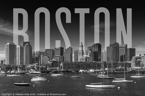 BOSTON Skyline Picture Board by Melanie Viola