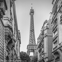 Buy canvas prints of Parisian Flair | monochrome by Melanie Viola