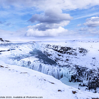 Buy canvas prints of ICELAND Gullfoss in winter by Melanie Viola