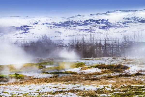 ICELAND Hot Springs Area Picture Board by Melanie Viola