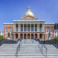 Buy canvas prints of BOSTON Massachusetts State House by Melanie Viola