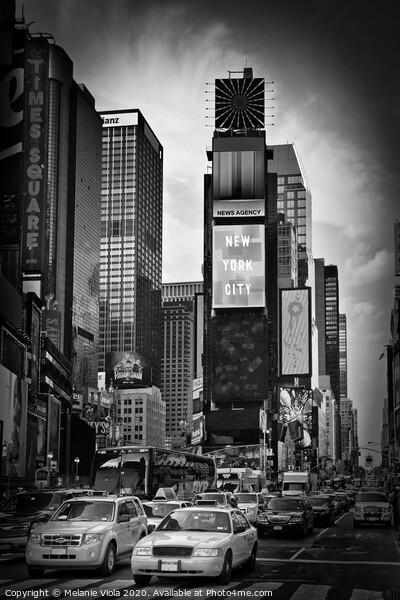 NEW YORK CITY Times Square | Monochrome Picture Board by Melanie Viola