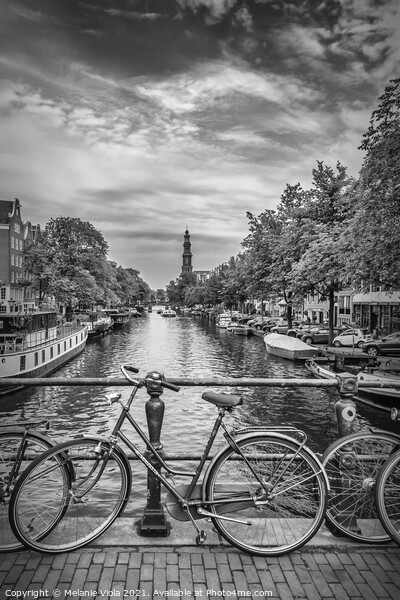 Typical Amsterdam | Monochrome Picture Board by Melanie Viola