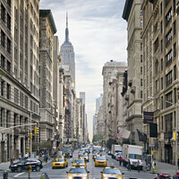 Buy canvas prints of NEW YORK CITY 5th Avenue Traffic  by Melanie Viola