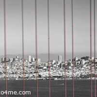 Buy canvas prints of Golden Gate Bridge Color Pop – Panoramic View by Melanie Viola
