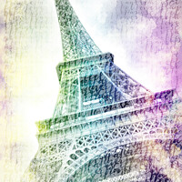 Buy canvas prints of PARIS Watercolour Eiffel Tower by Melanie Viola