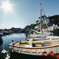 Buy canvas prints of Polperro harbour, Cornwall  by Peter Towle